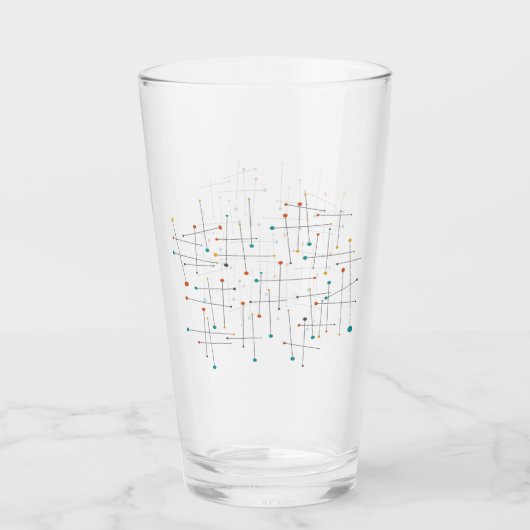 Funky Lines and dots Retro Glas (Rückseite)