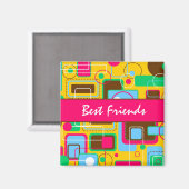 Funky Locker Magnet (Vorderseite/Rückseite)