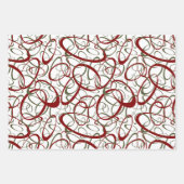 Funky loops cranberry loden Weihnachten jedes Mal Geschenkpapier Set (Vorderseite 3)