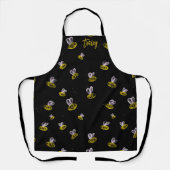Funky lustige Hummeln auf schwarz Schürze (Vorderseite)