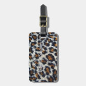 Funky lustige leopard Printmuster originell Gepäckanhänger (Vorderseite vertikal)