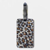 Funky lustige leopard Printmuster originell Gepäckanhänger (Rückseite vertikal)