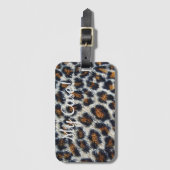 Funky lustige leopard Printmuster originell Gepäckanhänger (Vorderseite Vertikal)