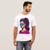 Funky Mädchen Cartoon T-Shirt (Vorne ganz)