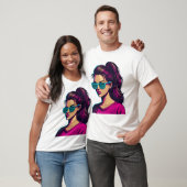Funky Mädchen Cartoon T-Shirt (Unisex)