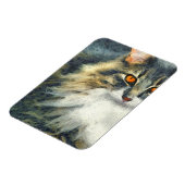 Funky Maine Coon Cat Art Magnet (Linke Seite)