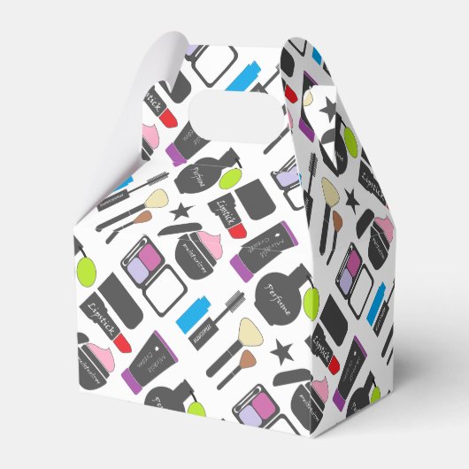 Funky Makeup Collage Geschenkschachtel (Rückseite)