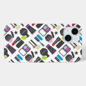 Funky Makeup Cosmetics Collage Pattern Case-Mate iPhone Hülle (Rückseite (Horizontal))