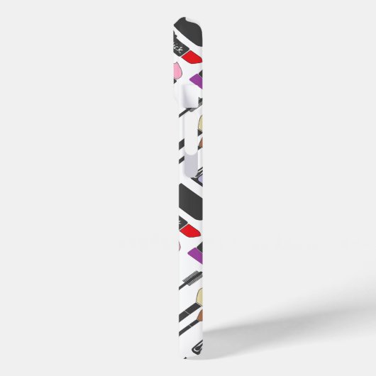 Funky Makeup Cosmetics Collage Pattern Case-Mate iPhone Hülle (Rückseite / Links)