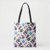 Funky Makeup Cosmetics Collage Pattern Tasche (Vorderseite)