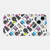 Funky-Makeup-Kosmetik-Collage-Muster iPhone 15 Hülle (Rückseite (Horizontal))