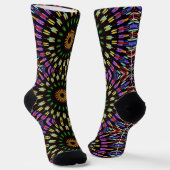 Funky Mandala Art Colorful Socken (Gewinkelt)