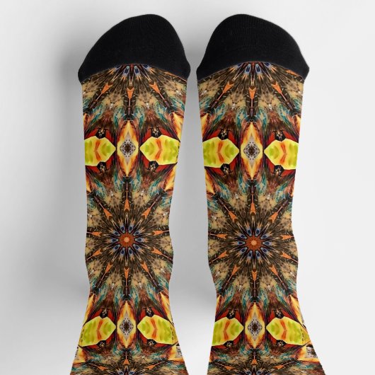 Funky Mandala Art Crazy Socks Socken (Oben)