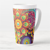 Funky Mandalases Latte Tasse (Rechte Ecke)