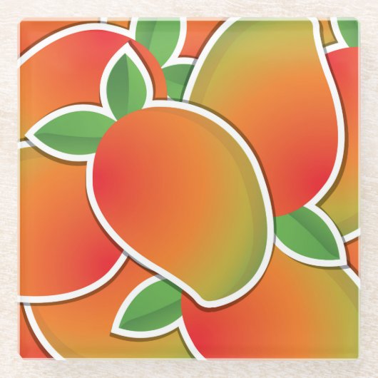 Funky Mango Glasuntersetzer (Vorderseite)
