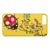Funky Marienkäfer und gelocktes Blumen iPhone 7 Case-Mate iPhone Hülle (Rückseite (Horizontal))