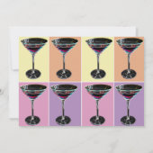Funky Martini Cocktail Party Einladung (Rückseite)