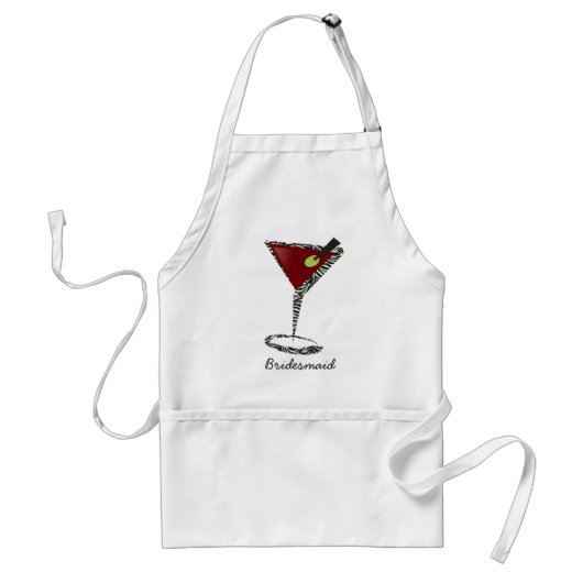 Funky martini Fun Bridesmaid Favoriten Schürze (Vorne)