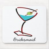 Funky martini red Bridesmaid Favoriten Mousepad (Vorne)