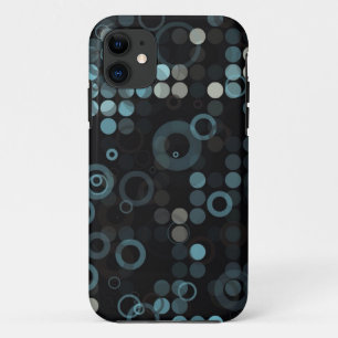 Funky Masculine Gray Blue Circle Stylish Geometric Case-Mate iPhone Hülle