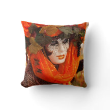 Funky Mask Carnival Throw Kissen