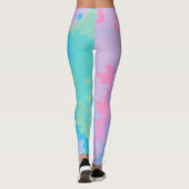 Funky Mehrfarben-Mosaikdruck Leggings (Rückseite)