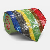 Funky mehrfarbige Sequin-diamante de Krawatte (Gerollt)