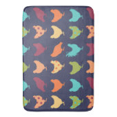 Funky Mehrfarbiges Hühnermuster Badematte (Vorderseite Vertikal)