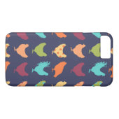 Funky Mehrfarbiges Hühnermuster Case-Mate iPhone Hülle (Rückseite (Horizontal))