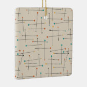 Funky Mid Century Lines Pattern Retro Weihnachten Keramikornament (Rechts)