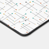 Funky Mid Century Moderne Linien und Dots Muster Schreibtischunterlage (Ecke)
