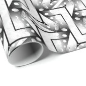 Funky Minimal Schwarz-weißes Muster - Geschenkpapi Geschenkpapier (Rolleneckpunkt)