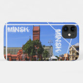 Funky Minsk Belarus Architektur iPhone 11 Fall Case-Mate iPhone Hülle (Rückseite (Horizontal))