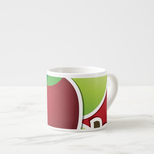 Funky mixed apples espressotasse (Vorderseite Rechts)
