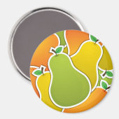 Funky Mixed Birne Magnet (Vorderseite/Rückseite)
