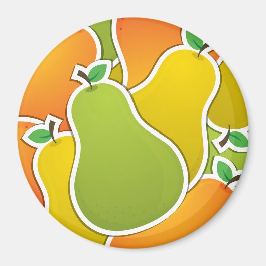 Funky Mixed Birne Magnet (Vorne)