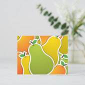 Funky Mixed Birne Postkarte (Stehend Vorderseite)