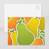Funky Mixed Birne Postkarte (Vorne/Hinten)