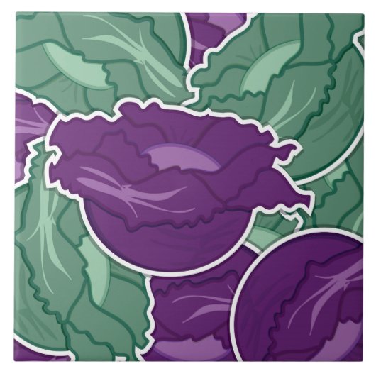 Funky Mixed Cabbage Fliese (Vorderseite)