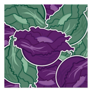 Funky Mixed Cabbage Poster