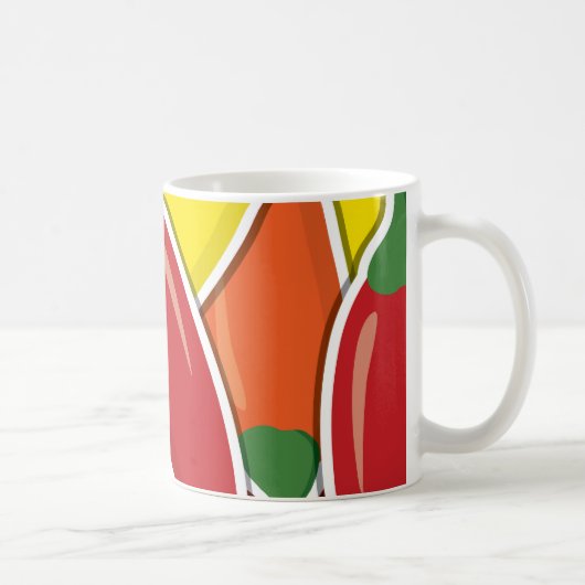 Funky Mixed Chili Paprikaschoten Kaffeetasse (Rechts)