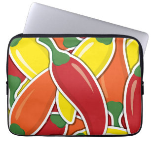 Funky Mixed Chili Paprikaschoten Laptopschutzhülle