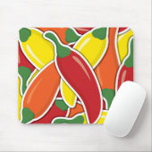 Funky Mixed Chili Paprikaschoten Mousepad (Mit Mouse)