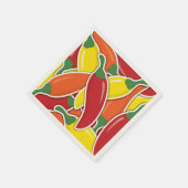 Funky Mixed Chili Paprikaschoten Serviette (Ecke)