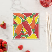 Funky Mixed Chili Paprikaschoten Serviette (Beispiel)