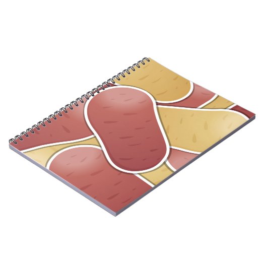 Funky Mixed Potato Notizblock (Linke Seite)