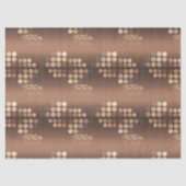 Funky Mocha Latte Bokeh Dots Seidenpapier (Vorderseite)