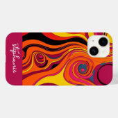 Funky Mod Swirl-Design mit Kurven - Skriptname Case-Mate iPhone Hülle (Rückseite (Horizontal))
