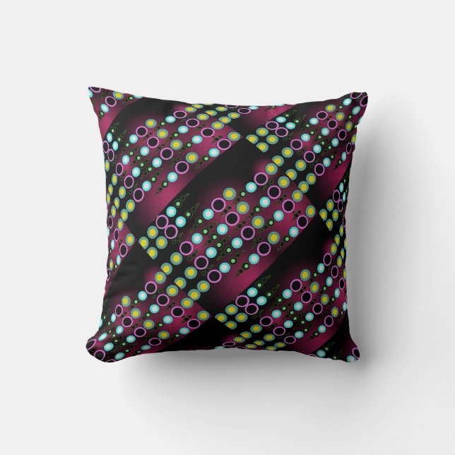 Funky Modern Dots Pattern Textil Kissen (Vorderseite)