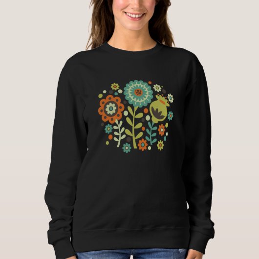 Funky Modern Graphic Floral Sweatshirt (Vorderseite)